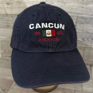 Cancun Mexico blue baseball cap hat